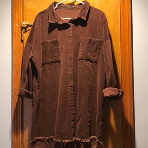 Corduroy oversized button down